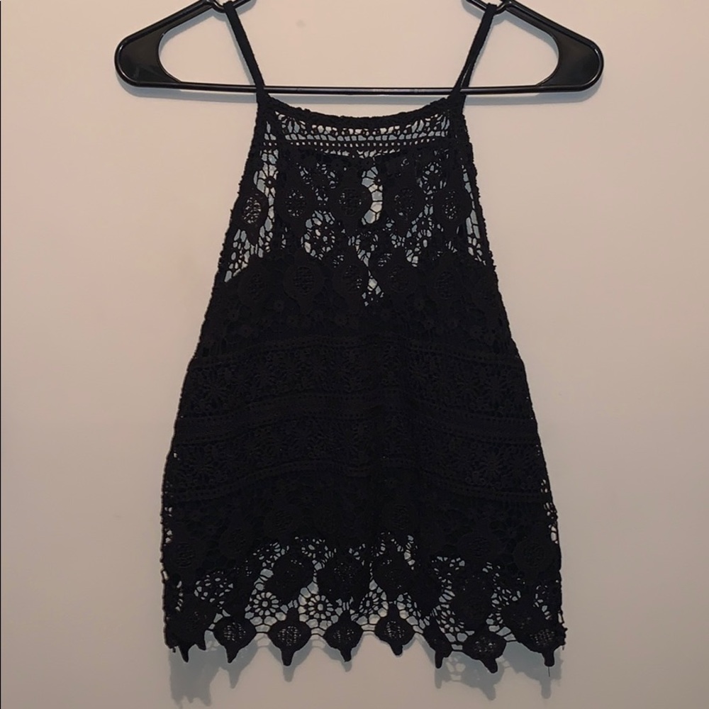 ❌SOLD❌ Black lace tank top🌸